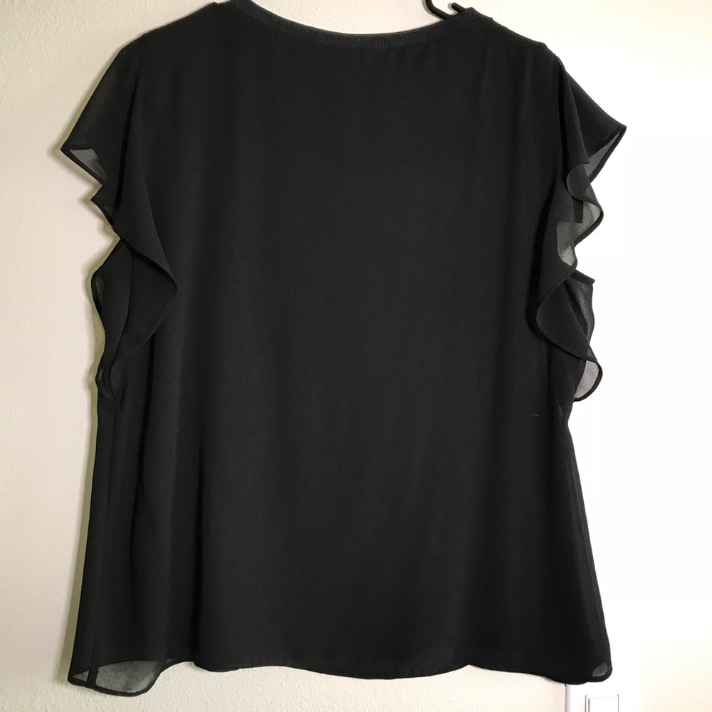 [Zara] Ribbed Neck Top w/ Contrasts - Picture 6 of 6